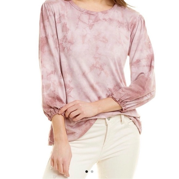 Johnny Was Calme Pink Tie Dye Long Sleeve Top Shirt Tencel Organic Cotton Small - Picture 6 of 10